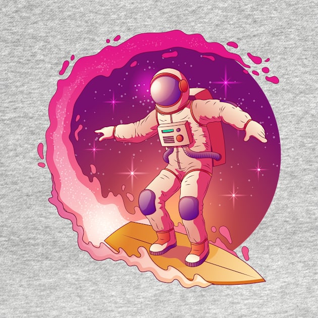 Surfing Astronaut by West Lagos Designs